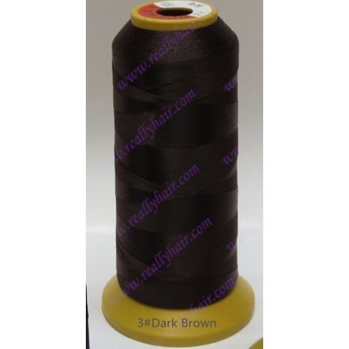 1PCS D.brown Weaving Threads for machine weft hair extension professional hair accessories Tools 4 types weaving needle as gift