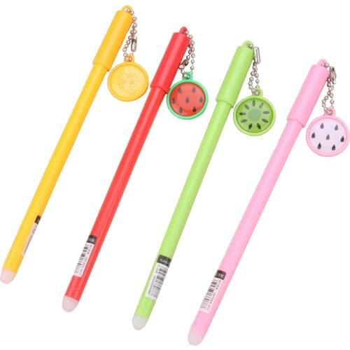 36 pcs/lot Creative Fruit Pendant Gel Pen Cute 0.5mm black Ink Signature Pens Promotional Gift Stationery Office School Supplies