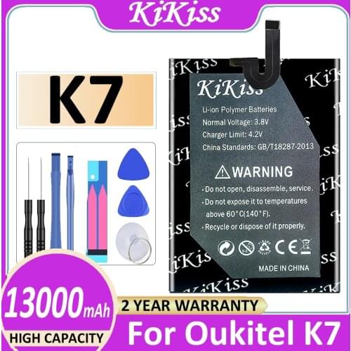 KiKiss 13000mAh Battery For Oukitel K7 OukitelK7 K 7 Smart Phone Replacement High Quality Large Capacity Back Up Batteries