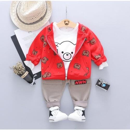 Spring Autumn Baby Boys Clothing Set Children Boys Tracksuit 3pcs/set Coat shirt pants Clothes suit kids Boys Clothing Outfits