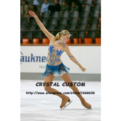 Ice Figure Skating Dresses For Girls Graceful New Brand Kids Competition Figure Skating Dress Custom DR3974