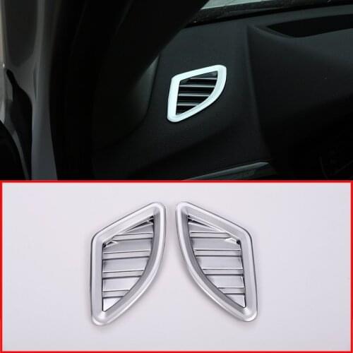 For BMW X1 F48 2016-2019 For BMW X2 F47 2018-2019 ABS Chrome Dashboard Air Outlet Frame Cover Trim Car Accessories