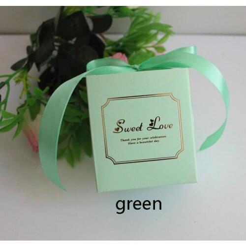 Candy box bag chocolate paper gift package for Birthday Wedding Party favor Decor supplies DIY Christmas apple green design Wh