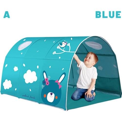 Bed Canopy Dream Kids Play Tents Playhouse Privacy Space Boys Girls Toddlers Pop Up Portable Frame Curtains Bed Tent