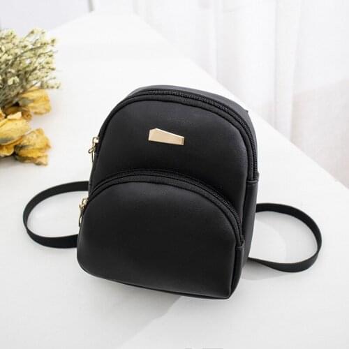 Fashion Women Backpack Mini Bag Soft Small Backpack Female Ladies Shoulder Bag Girl Purse Solid Color