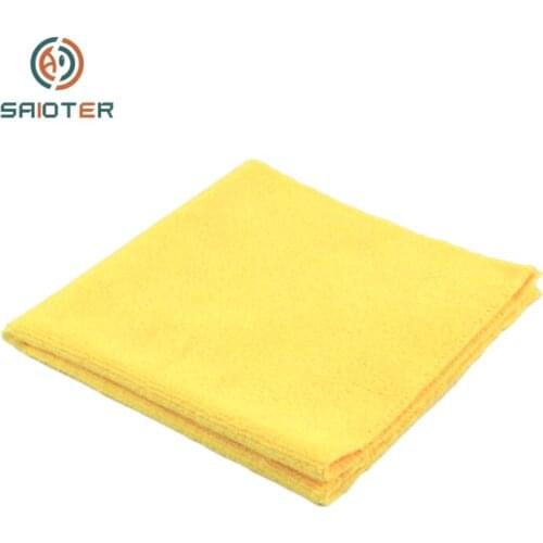 SAIOTER Microfiber Car Wash Towel Waxing Polishing Cleaning Cloth Soft Car Care Kitchen Housework Towel 4 Colors