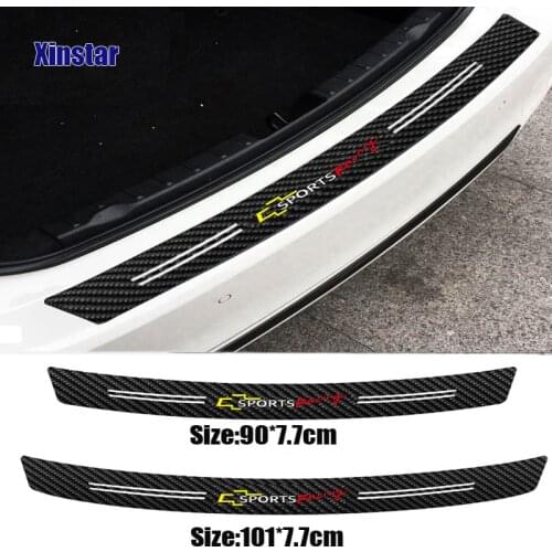Carbon fiber car bumper sticker for Chevrolet Cruze Captiva Lacetti Aveo Orlando Epica Camaro