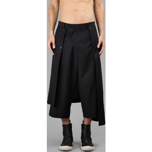 Clothing Mens GD Hair Stylist Catwalk style fashion Loose Wide Leg Pants costume plus size singer costumes
