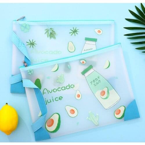 12pcs Kawaii File Folder A4 Creative TPU Bag for Paper File Organizer Cartoon Stationery School Office Accessories Pencil Bag A5