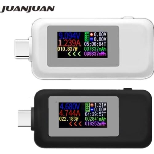 Color Display USB Type-C Tester 0-5A Current 4-30V Voltage Digital Connector Power Bank Charger Socket Plug Tester 40% Off