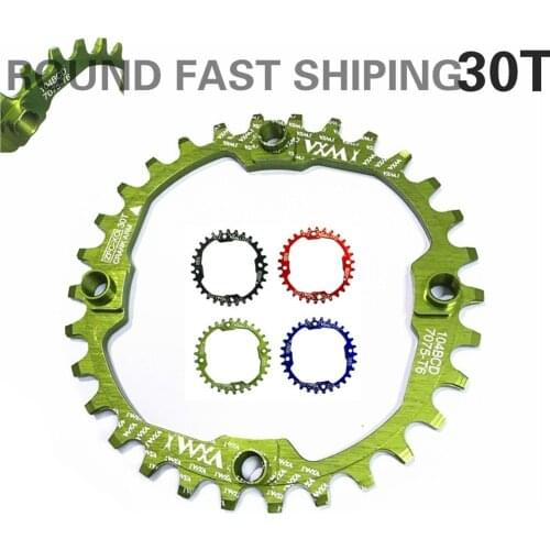 Bicycle Chainwheel Crank 30T Round Narrow Wide 7075-T6 104BCD 30t Cycling MTB Bike Chainring Circle Crankset Plate Sprocket