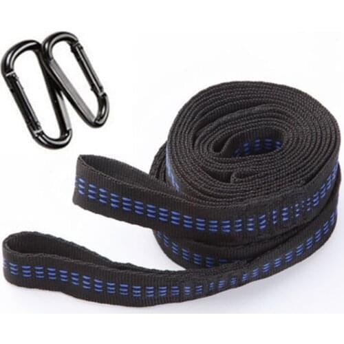 2pcs Adjustable Tree Hanging Extension Hammock Straps Heavy Suspension Climbing Rope Hammock Belt with Buckle