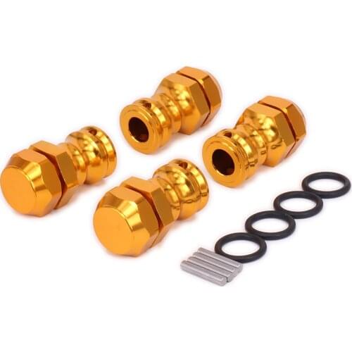 4pcs Alloy Wheel Hex Hub M17 M23 Long Extension Adapter Anti-Dust Combiner Coupler For 1/8 Rc Model Car Upgraded Parts Hsp