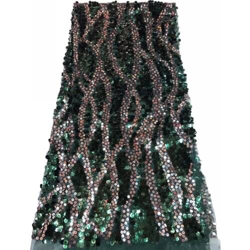 African lace fabric 2021 high quality African French sequined lace fabric, Ladies Nigeria lace R39761