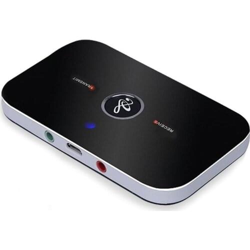 Bluetooth Audio Adapter-Bluetooth 4.1 Transmitter and Receiver, 2-In-1 3.5mm Wireless Audio Adapter Car Kit for TV / Home Ster