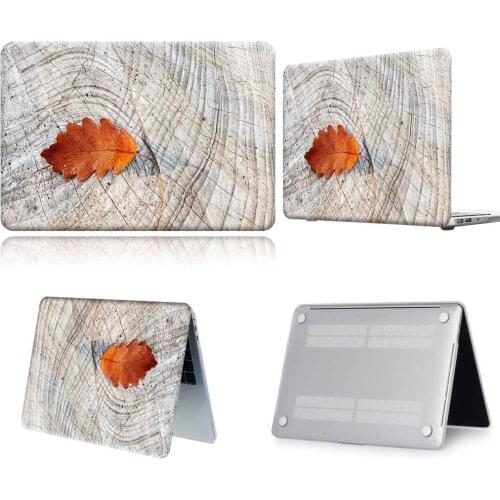 For Apple Macbook 12/Pro 13 A2251 A2289/Pro 13 A2338 Red Leaf On Wood Surface Laptop Case For Fund Air 13 A2337/Pro 15 16/Air 11