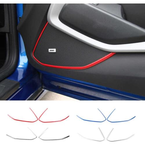 MOPAI ABS Car Interior Door Speaker Covers Decoration Trim Stickers for Chevrolet Camaro 2017 Up Car Accessories Styling
