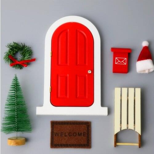 Wooden Miniature Magic Little Fairy Door Kit for Kids Room