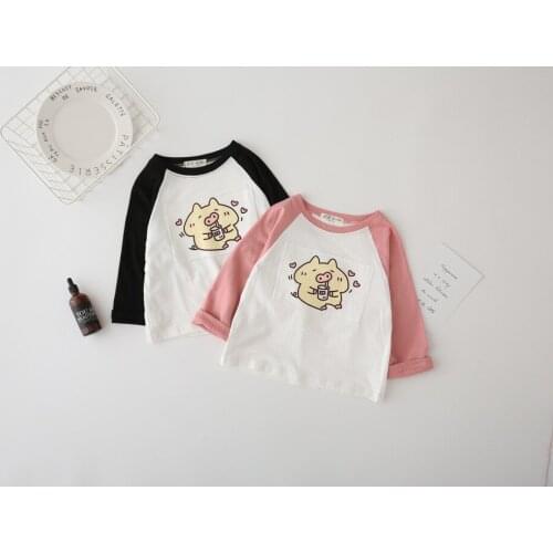 Kids Clothing Shirts Cartoon Print Long Sleeve Stitching Tops for Boys Toddler Baby Clothes Cotton Casual Child Tees Shirts 2019