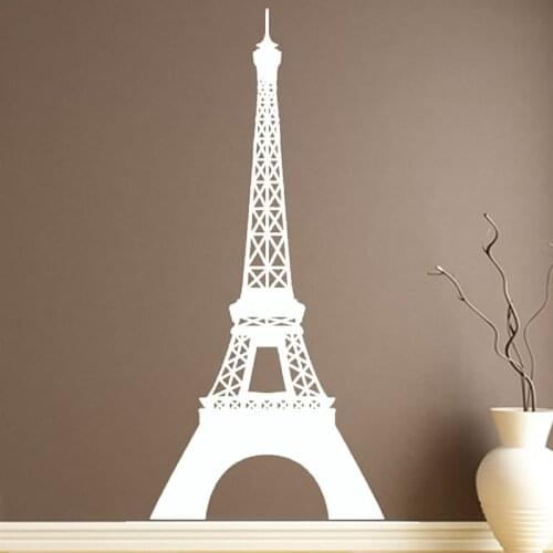 Landmark Eiffel Tower Wall Sticker Removable Vinyl Waterproof Paris Home Decor Wall Decals