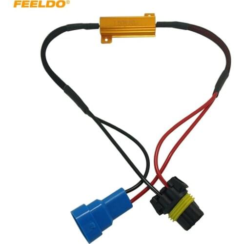 FEELDO 1pc HB3/9005 Load Resistor Fog Lamps Decoder LED Connection Resistance Line LED Fog Lights Resistor 50W 6ohm #CA5335
