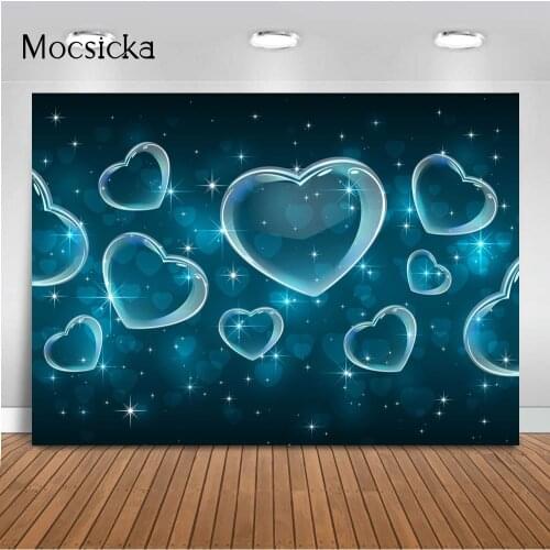 Blue Heart Backdrop Early 2000s Photography Backdrop Birthday Party Photo Backdrop Newborn Kids Portrait Photo Background Props