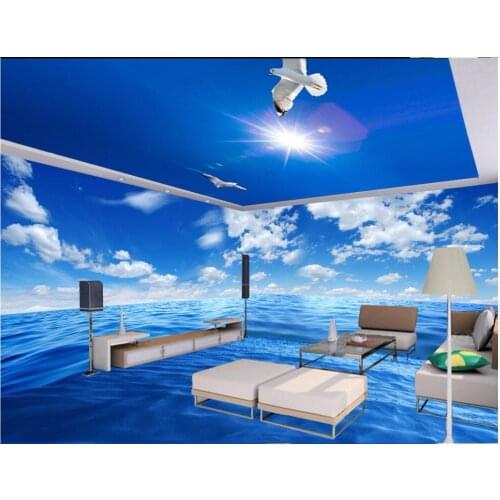 Custom mural photo 3d wallpaper Full house sea landscape theme space background wall 3d wall murals wallpaper for wall 3 d