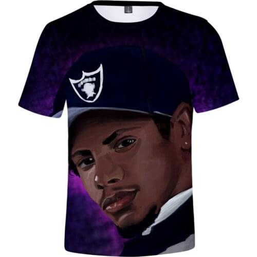 Fashion Men Women 3D Printed Eazy E T-shirt Gangsta Rap Compton Short Sleeve T-shirt Summer Street Design O Neck Top Clothes