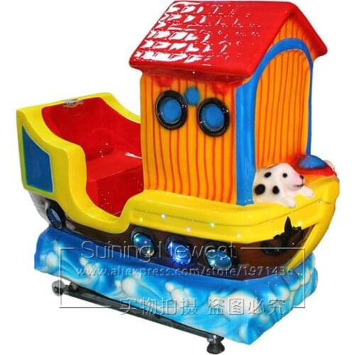 Guangzhou China Manufacturer Outdoor Coin Operated Amusement Arcade Game Music Swing Machine Pirate Ship Fiberglass Kiddie Rides