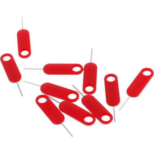 New 10pcs Stainless Steel Needle for iPhone iPad Samsung for Huawei xiaomi Red Sim Card Tray Removal Eject Pin Key Tool