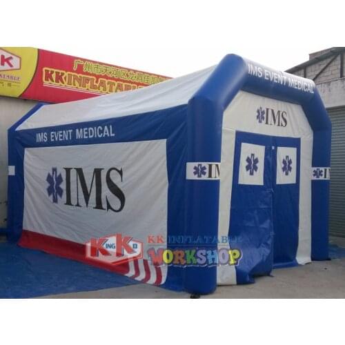 Customized water resistant pvc inflatable medical tent large inflatable emergency rescue station