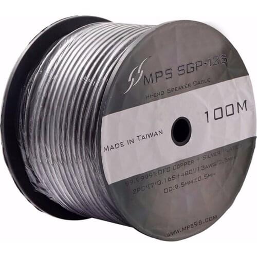 MPS SGP-126 Speaker Cable 99.99997% OFC+Silver Plated Audio Wire For HIFI CD Player Amplifier Cables DIY