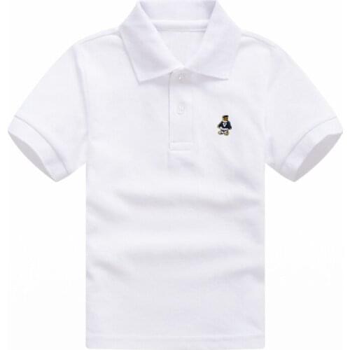 Summer Kids Clothes Short Sleeve Polo Shirts Spandex Children School Tops Pure Color Kids Boy Tee Shirt 10 Year Girl Outfits