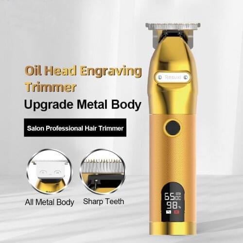 Professional Hair Clipper for Men Electric Hair Trimmer Barber Hair Cutting Machine USB Rechargeable Baldheaded Beard Trimmer