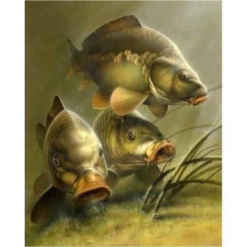 2020 new 5D Diamond Painting cross stitch fish DIY full square Diamond Embroidery Kits animal rhinestone Paste needlework