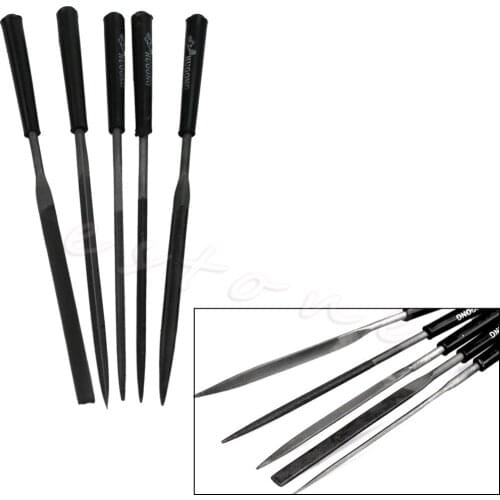 5Pcs Mini Diamond Needle File Set Sharpening 3*140*5mm Model Polishing New