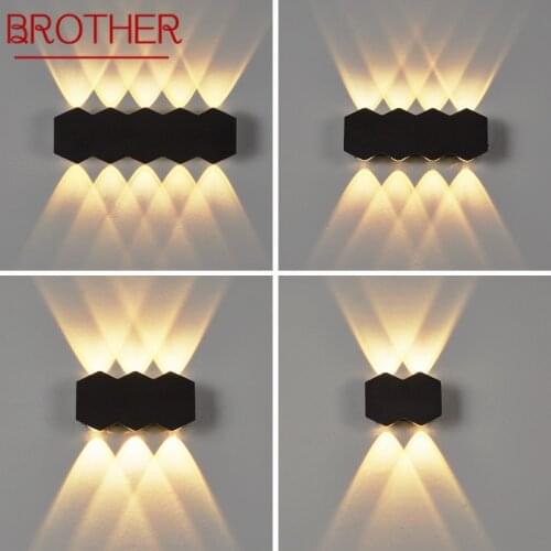 BROTHER Wall Light Fixture Creative Modern Outdoor Waterproof Sconces Lamp Decorative For Home Corridor