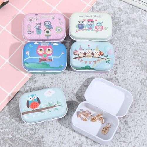 New Cute Tin Box Sealed Jar Packing Boxes Jewelry Candy Box Small Storage Cans Coin Earrings Headphones Gift Box