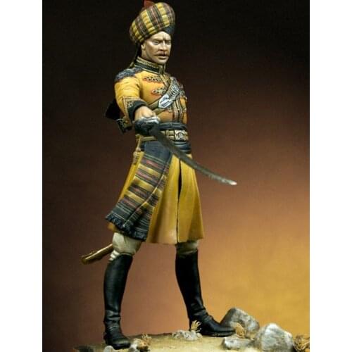 New Unassembled 1/24 75mm ancient officer stand (WITH BASE ) Resin Figure Unpainted Model Kit