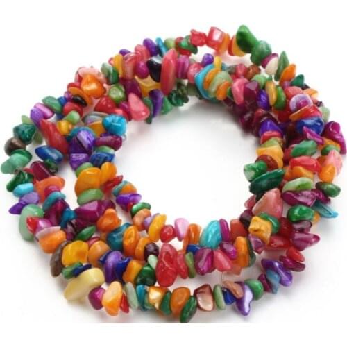 Shell Stone 8-12mm 80cm irregular shape gravel Beads for Jewelry Making Diy Bracelet dff4s