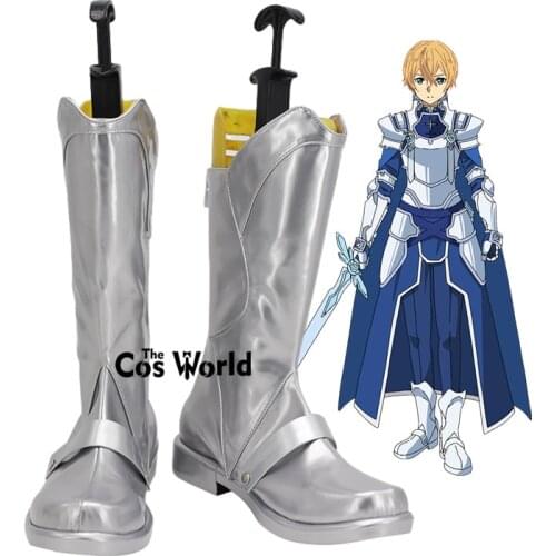 Sword Art Online Alicization UGO Eugeo Integrity Knight Anime Customize Cosplay Low Heels Shoes Boots