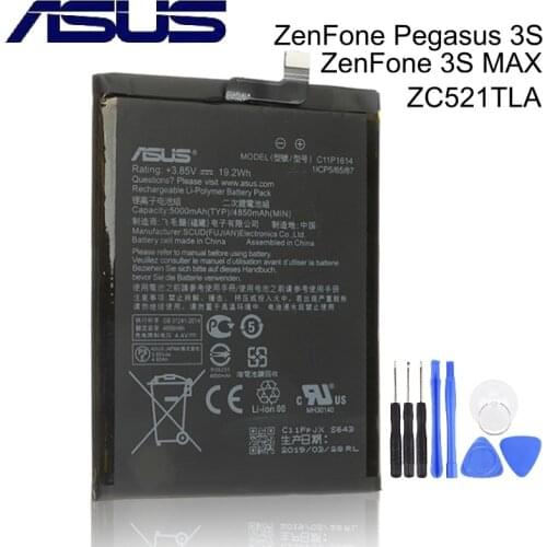 ASUS C11P1614 Original Phone Battery For ASUS ZenFone 3S MAX Dual SIM TD-LTE ZenFone Pegasus 3S ZC521TL 5000mAh High Capacity
