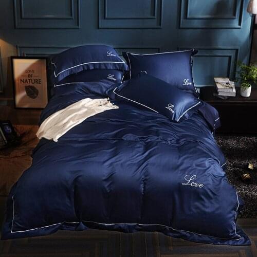 100% Mulberry Silk/cotton Duvet cover Queen King size Solid color Bedding Quilt Cover A version:Real silk / B version:100%cotton