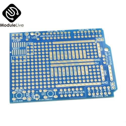 Prototype PCB Board For Arduino UNO R3 Shield Board FR-4 Fiber 2mm 2.54mm Pitch DIY Module ONE