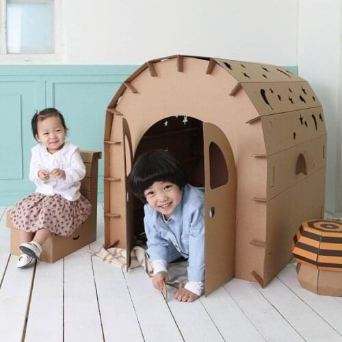 The New Childrens Game Manual Tent House Diy Paper Big House Creative Intelligence Childrens Day Gift