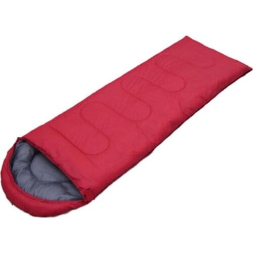 Envelope Outdoor Camping Adult Sleeping Bag Portable Ultra Light Waterproof Travel Hiking Sleeping Bag With Cap drop shipping