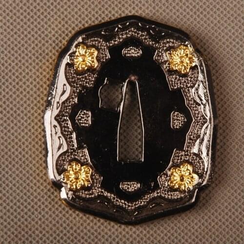 Special and Delicate Metal Craft Tsuba Hand Guard Alloy Sword Fitting for Japanese Samurai Katana or Wakizashi HJ66
