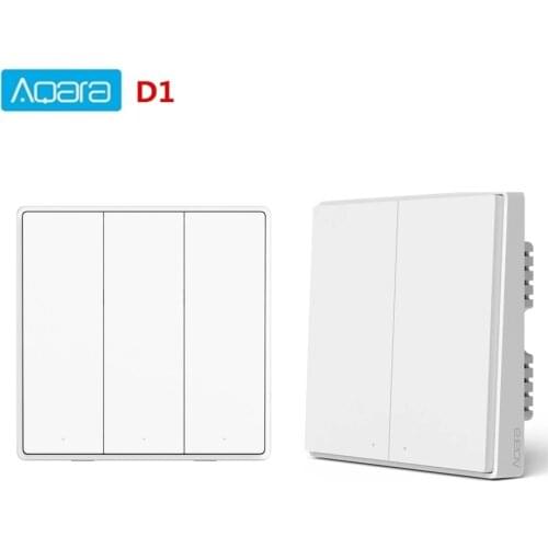 Aqara Smart Switch D1 Zigbee Wireless Light Switch 3 Button Key with Neutral Voice Control for Xiaomi Mijia Mi Home Kit