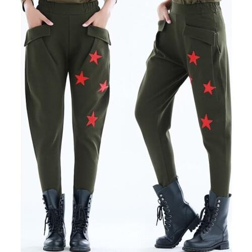 Spring models five-star harem pants female leisure trousers were thin Navy dance pants large-size radish pants trousers black