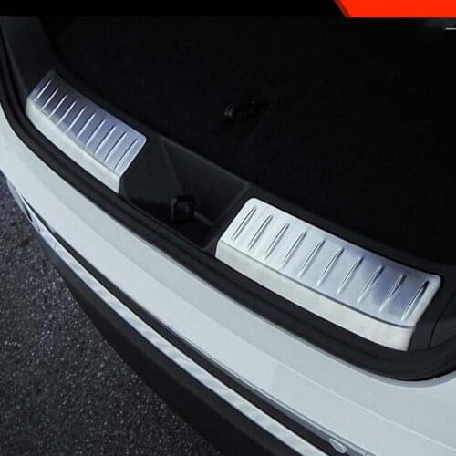 For Toyota Harrier Venza 2020 2021 Stainless Steel Inner Rear Trunk Bumper Protector Step Panel Sill Plate Trim Cover Styling